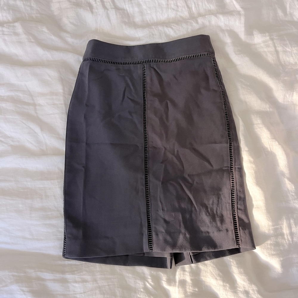 Ann Taylor slate grey pencil skirt 0P